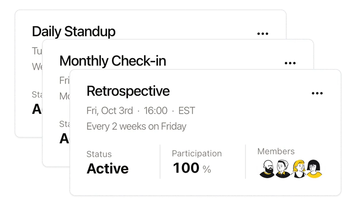 Setup step: Your standups at a glance
